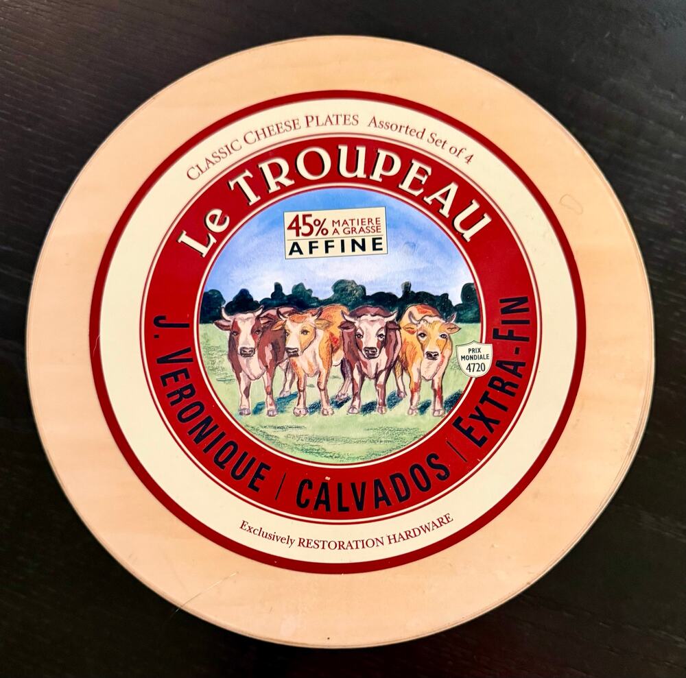 Restoration Hardware French Cheese Plates Set of 4  “Le Troupeau” Collection